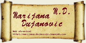 Marijana Dujanović vizit kartica